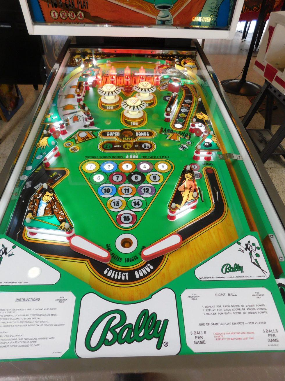 SOLD - 1977 Bally Eight Ball (Fonzie) (#2) - Pinball Restorations, LLC.