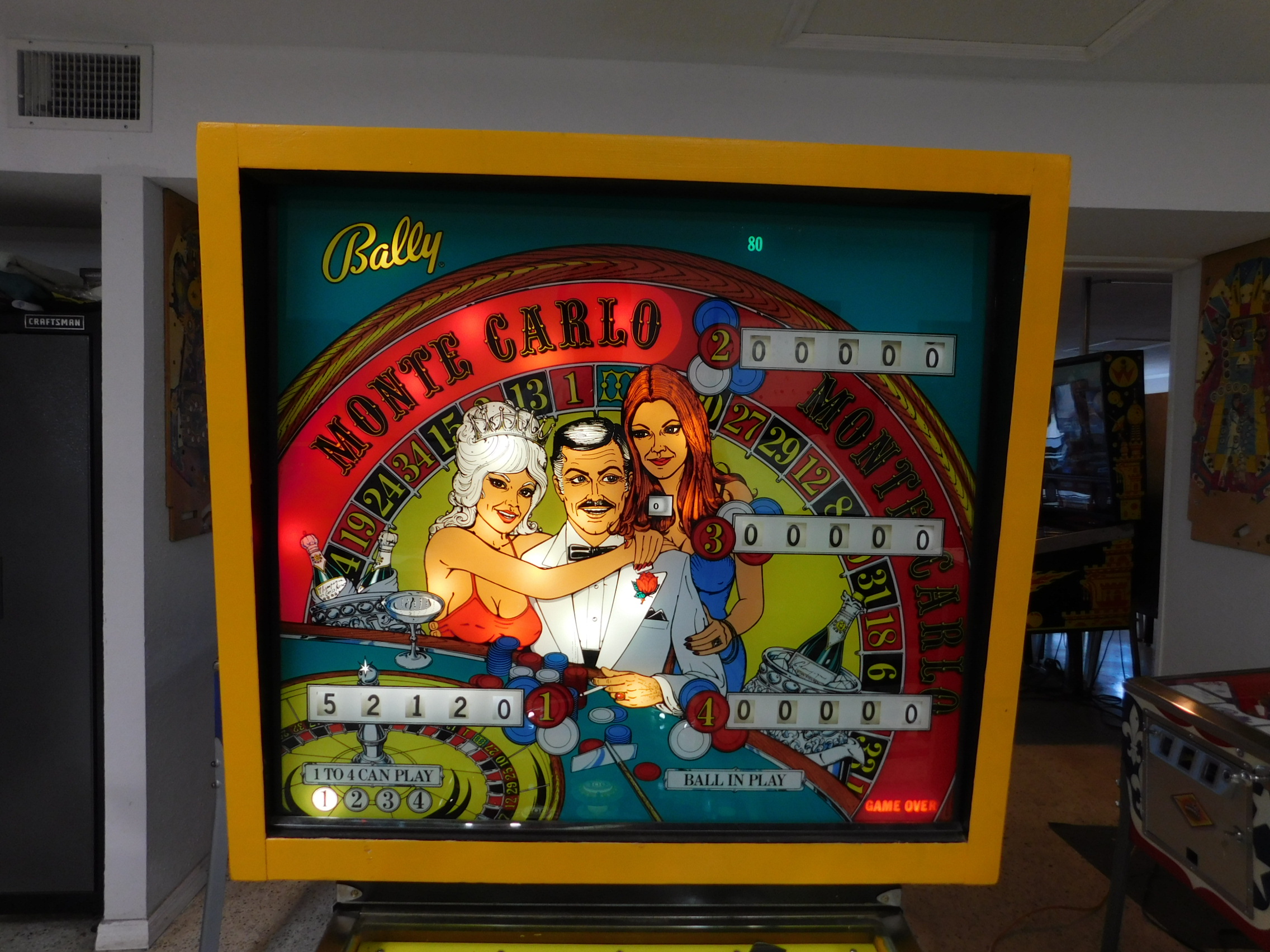 Pinball Restorations, Bally Monte Carlo