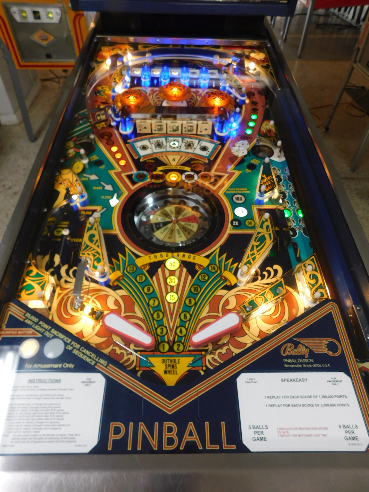 Pinball Restorations, Bally Speakeasy