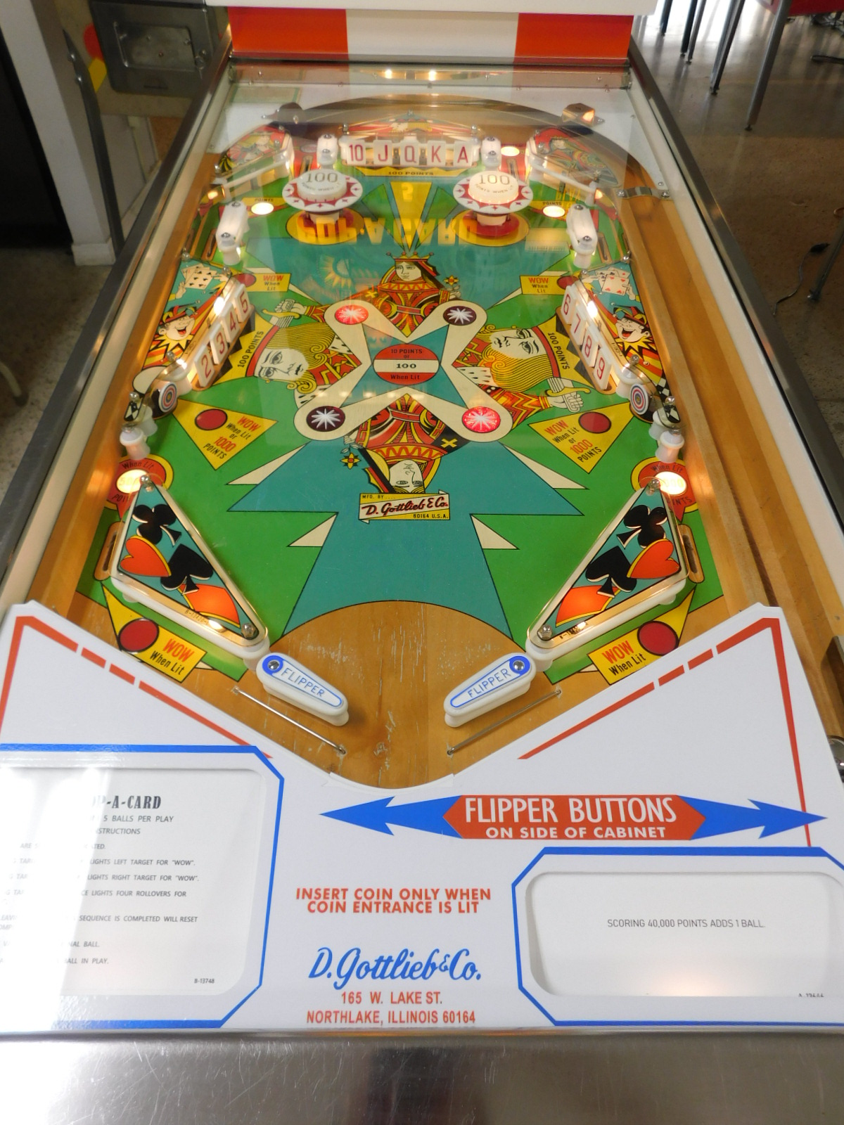 Pinball Restorations, Gottlieb Pop-A-Card