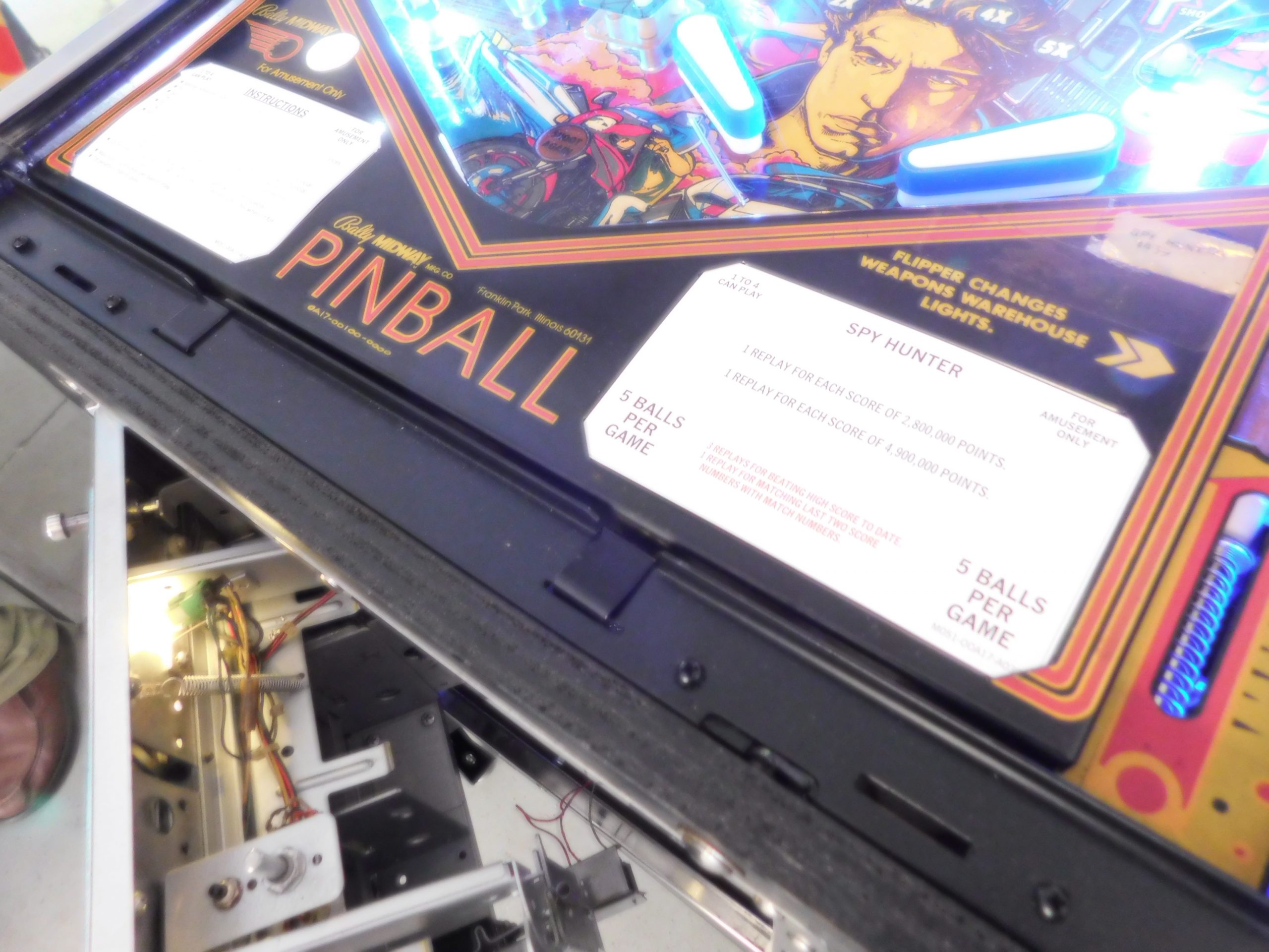 Pinball Restorations, Bally/Midway Spy Hunter