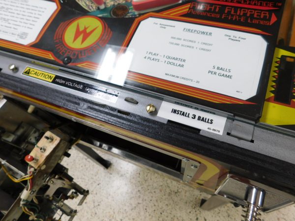 Pinball Restorations, Williams Firepower
