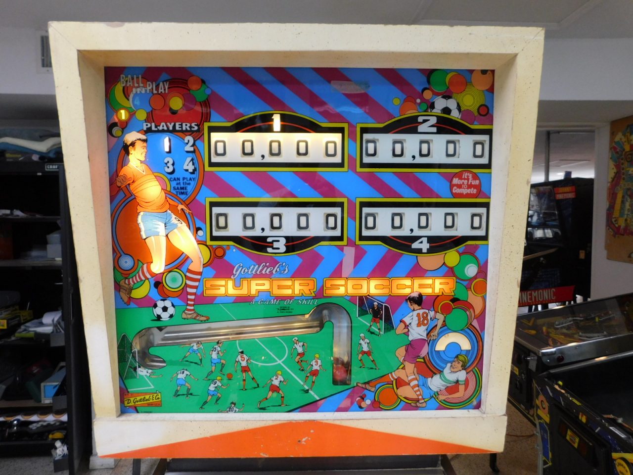 SOLD - 1975 Gottlieb Super Soccer (4 player EM) (unique animated ...