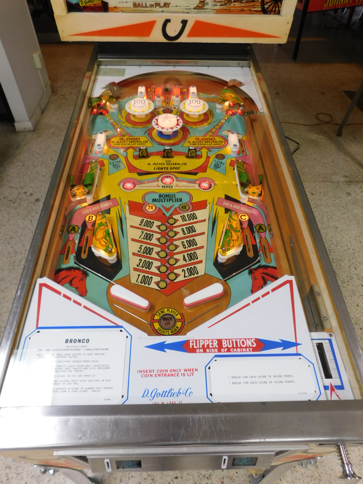 Pinball Restorations, Gottlieb Bronco