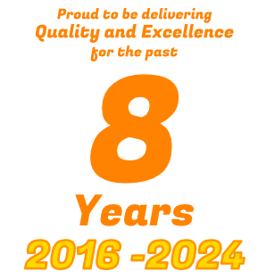 8 years in business poster