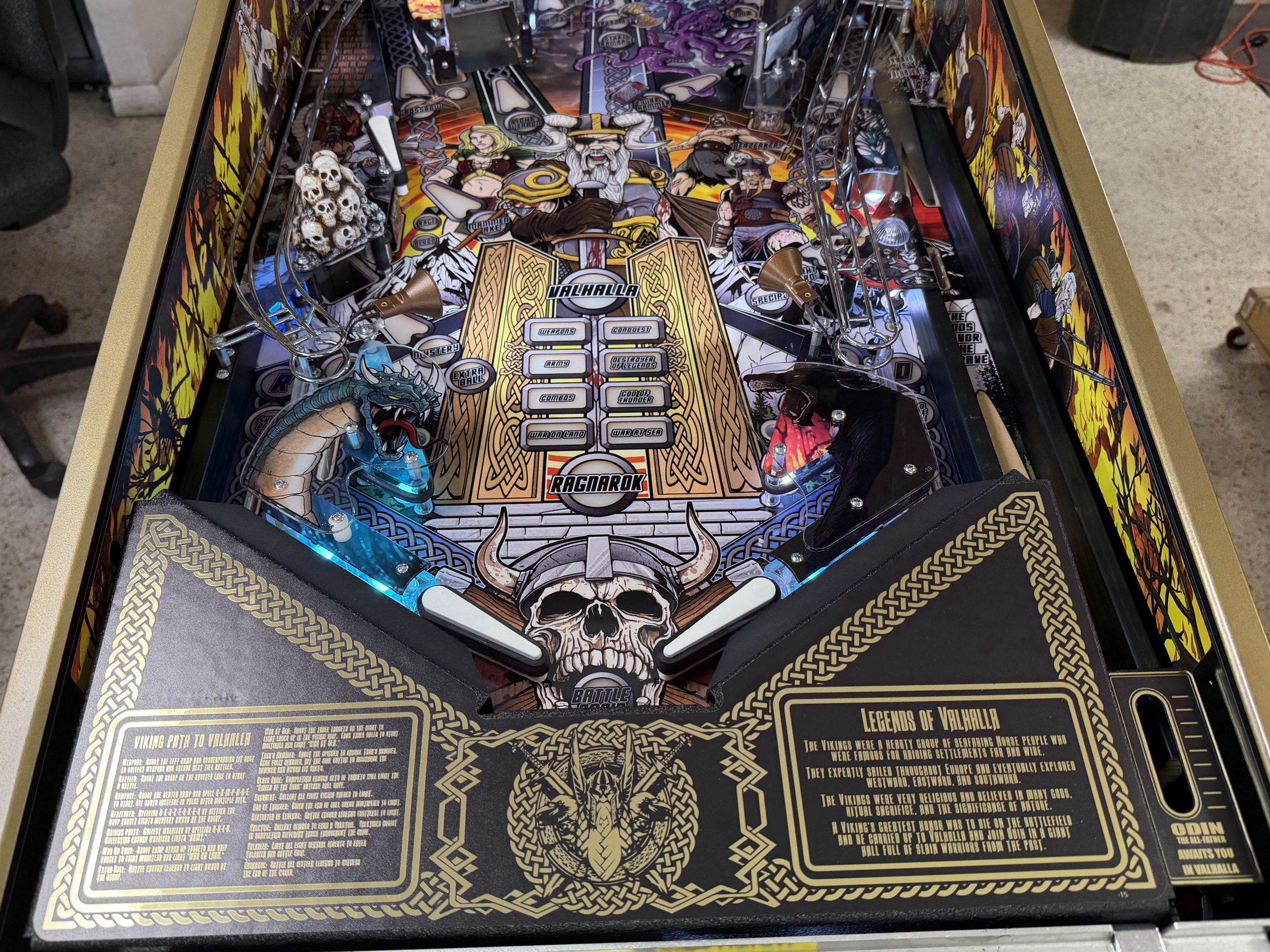 American pinball Legends of Valhalla