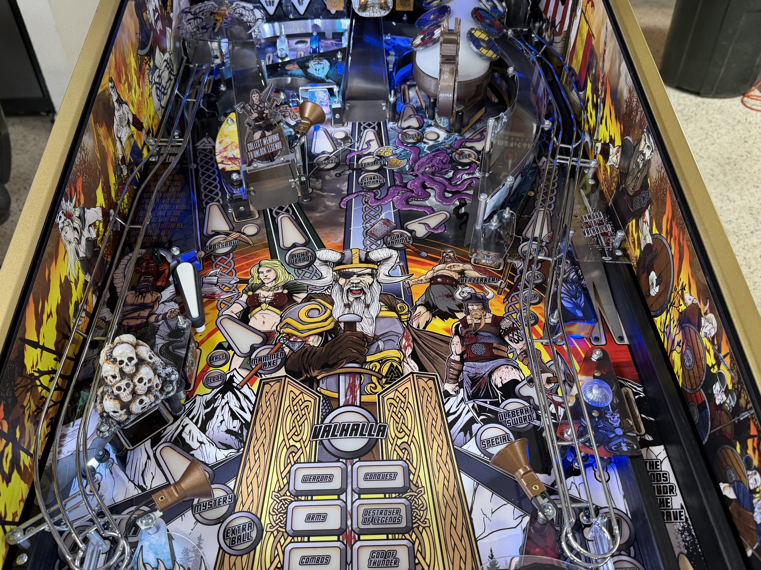 American pinball Legends of Valhalla