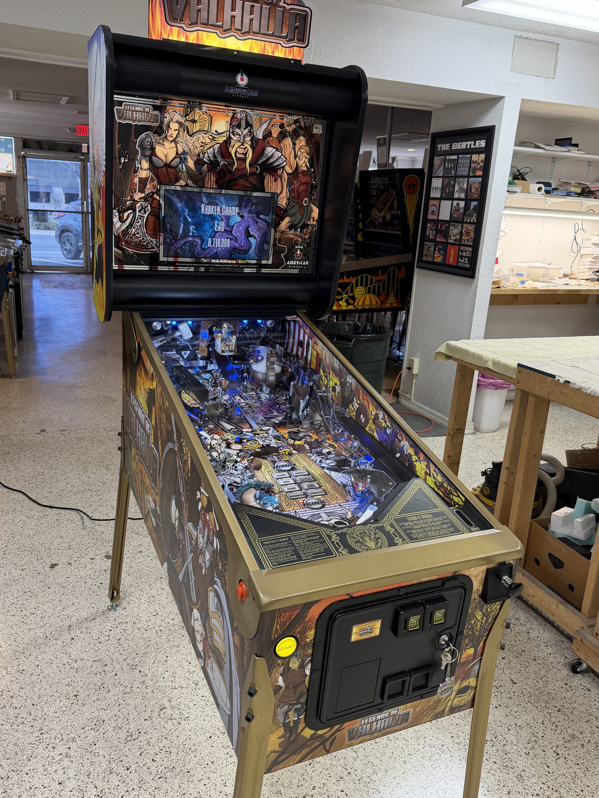 American pinball Legends of Valhalla